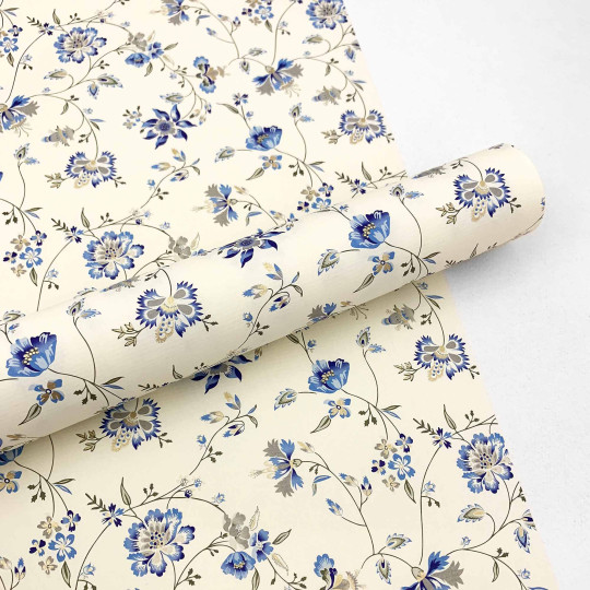 Blue Wildflowers Florentine Italian Print Paper ~ Rossi Italy